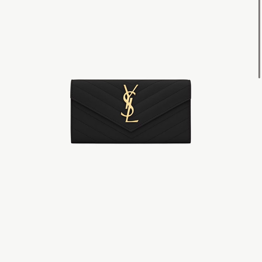 Yves Saint Laurent Black Quilted Leather Wallet